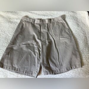 Ashworth Men's Beige Flat Front Shorts